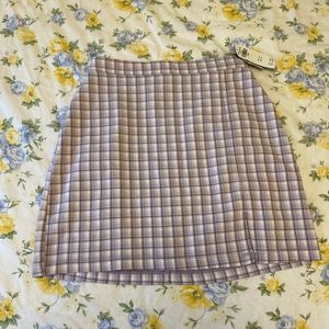 Hollister XS Lilac Plaid Mini Shirt